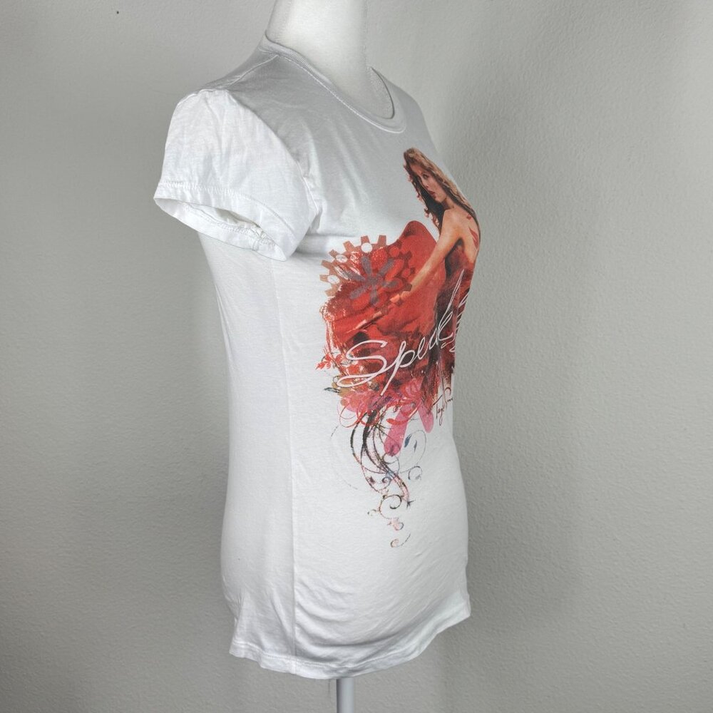 Taylor Swift Speak Now Graphic T Shirt White Size M Short Sleeve - Picture 2 of 8